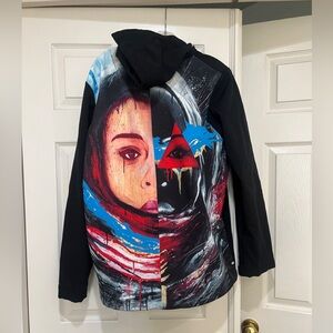 686 Men's Black Ace Waterproof Hoodie Jacket size medium